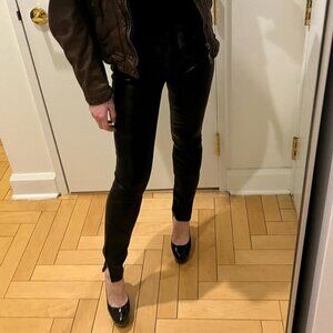 J Brand L8001 black leather pant skinny fit sz 27
